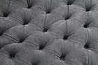 FM-AC6000DG Sofi dark grey tufted fabric accent chair curved back swivel chair with throw pillows