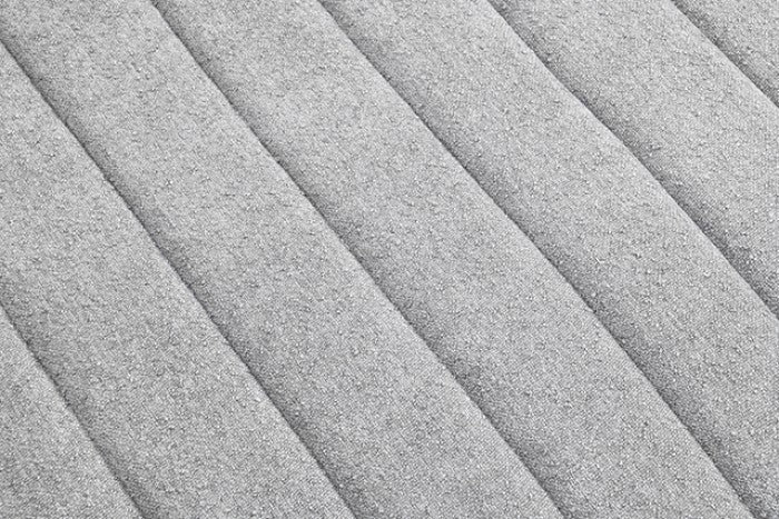 FM-AC6001LG Hoople light grey channel tufted fabric accent chair curved back swivel chair with throw pillows