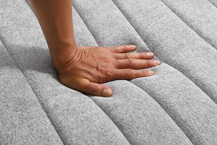 FM-AC6001LG Hoople light grey channel tufted fabric accent chair curved back swivel chair with throw pillows