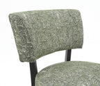 FM-AC6008GR Aveni green subtle abstract textured fabric accent chair black exposed wood accents and legs