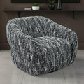 FM-AC6013BK-SW Pyrena birche black fabric swivel barrell back accent side chair