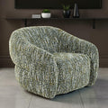 FM-AC6013GR-SW Pyrena birche green fabric swivel barrell back accent side chair