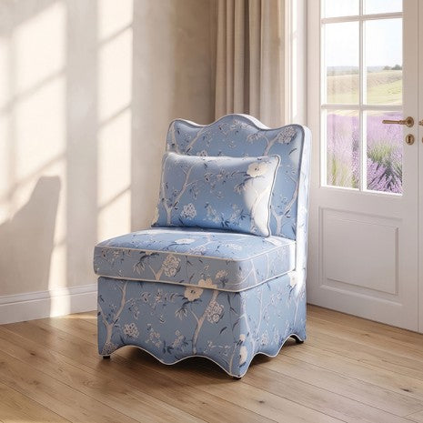 Hemsworth Chinoiserie Sky Blue/White French Farmhouse Accent Chair – FM-AC6016CHBL-3A
