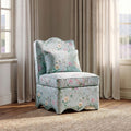 Hemsworth Chinoiserie Pale Blue/Peach French Farmhouse Accent Chair – FM-AC6016CHPB-3A