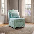 Hemsworth Seaside Chinoiserie Light Teal/Pink French Farmhouse Accent Chair – FM-AC6016CHTL-3A