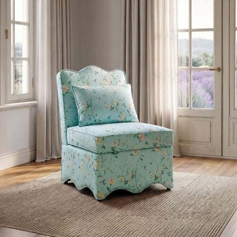 Hemsworth Seaside Chinoiserie Light Teal/Pink French Farmhouse Accent Chair – FM-AC6016CHTL-3A