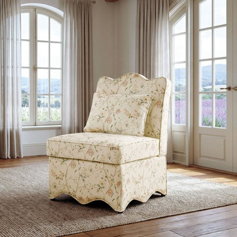 Hemsworth Chinoiserie White/Pink French Farmhouse Accent Chair – FM-AC6016CHWH-3A