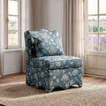 Hemsworth Jacobean Peacock Blue French Farmhouse Accent Chair – FM-AC6016JABL-3A
