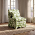 Hemsworth Toile de Jouy Olive Green/White French Farmhouse Accent Chair – FM-AC6016TOGR-3A