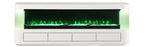 FM-AC8010WH-TV Luken 71" wide white finish wood TV stand LED fireplace