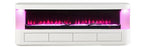 FM-AC8010WH-TV Luken 71" wide white finish wood TV stand LED fireplace