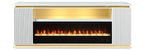 FM-AC8011WH-TV Medea 71" wide white finish wood TV stand LED fireplace
