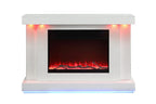 FM-AC8012WH-TV Dorrit 55" wide white finish wood LED fireplace with heat