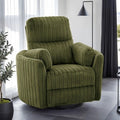 FM-AC8018GR Belper olive green wide corduroy furry fabric swivel glider power recliner chair with USB plugs