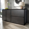 Sargans Mid-Century Modern Wood Buffet Sideboard Server Cabinet – FM30000BK-SV