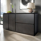 Sargans Mid-Century Modern Wood Buffet Sideboard Server Cabinet – FM30000BK-SV
