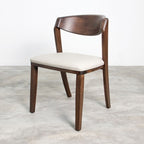 FM30004WN-T-7PC 7 pc Hadsten rich walnut finish wood mid-century modern dining table set faux leather seats
