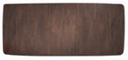FM30004WN-T-7PC 7 pc Hadsten rich walnut finish wood mid-century modern dining table set faux leather seats