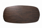 Furniture of America Sargans Rich Walnut Finish Wood Mid-Century Modern Oval Dining Table 7-Piece Set – FM30006WN-OT-7PC-04WN