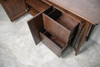 Sargans Rich Walnut Finish Mid-Century Modern Buffet Sideboard Server Cabinet – FM30006WN-SV