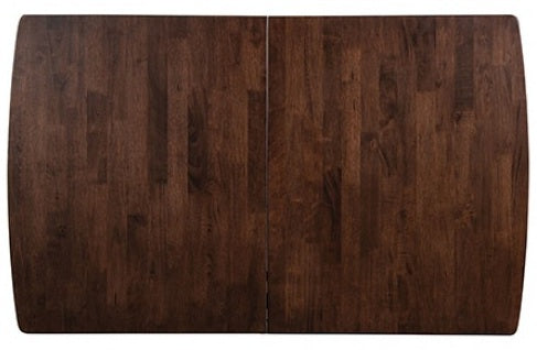 FM30008WN-T-5PC 5 pc Croglio rich walnut finish wood mid-century modern 64" dining table set fabric seats