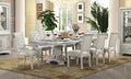 FM31000WH-7PC  7 pc Stella Mia ivory finish wood double pedestal dining table set Astoria grand