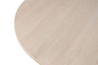 FM3101NT-7PC 7 pc hines white oak finish wood mid-century double pedestal base dining table set
