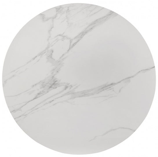 FM32001BK-RT-5PC 5 pc Maidstone black finish wood tapered legs 47" round dining table set with sintered stone top