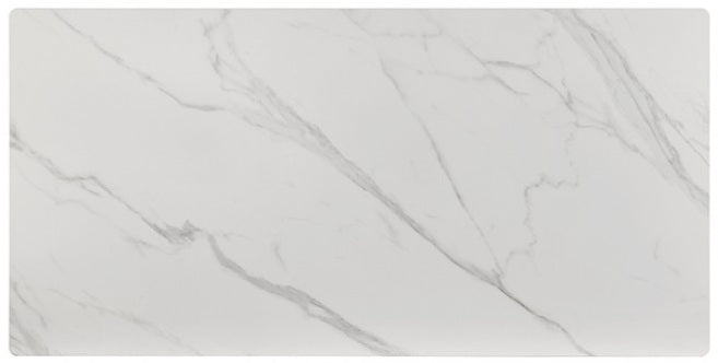 FM32001BK-T-7PC 7 pc Maidstone black finish wood tapered legs dining table set with sintered stone top