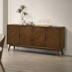 Hillerod Rich Walnut Finish Mid-Century Modern Buffet Sideboard Server Cabinet – FM32004WN-SV