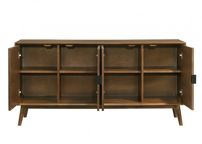 Hillerod Rich Walnut Finish Mid-Century Modern Buffet Sideboard Server Cabinet – FM32004WN-SV