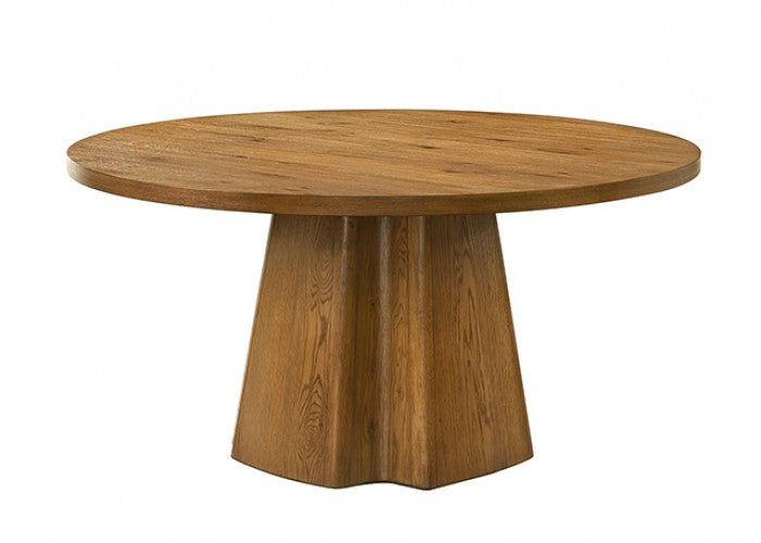 Ozark Walnut Veneer 59" Round Dining Table Set 5-Pc – FM32008WN-5PC