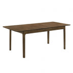 FM32011WN-T-7PC 7 pc Raissa walnut finish wood tapered legs rectangular mid-century modern dining table set