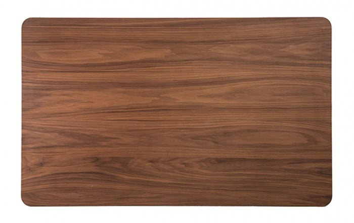 FM3210WN-T-5PC 5 pc Skien walnut finish wood mid-century modern dining table set wood back chairs