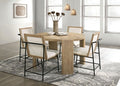 FM3220AK-RT-5PC 5 pc Edenbridge oak finish wood round dining table set