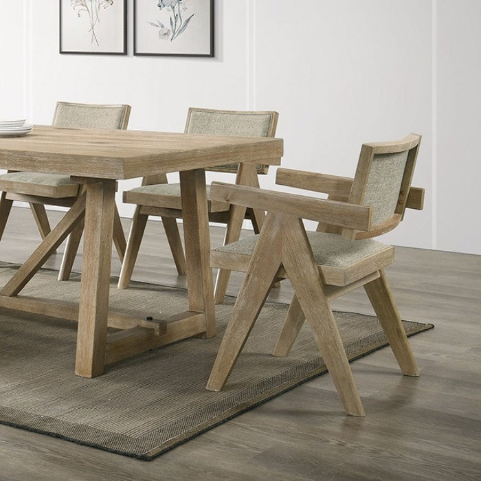 FM3221AK-T-5PC 5 pc Guisborough natural oak finish wood contemporary dining table set