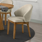 Orsino Walnut Veneer 59" Round Dining Table Set 5-Pc – FM32008WN-3223W-5PC