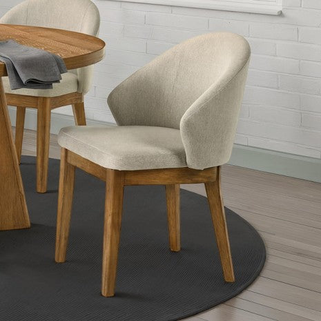 Orsino Walnut Veneer 59" Round Dining Table Set 5-Pc – FM32008WN-3223W-5PC