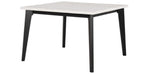 FM3330BK-ST-5PC 5 pc Sabro black finish wood white square marble top dining table set