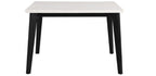 FM3330BK-ST-5PC 5 pc Sabro black finish wood white square marble top dining table set