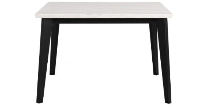 FM3330BK-ST-5PC 5 pc Sabro black finish wood white square marble top dining table set