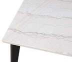 FM3330BK-ST-5PC 5 pc Sabro black finish wood white square marble top dining table set