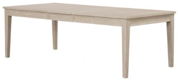 FM3369AK-7PC 7 pc Sandnes light oak finish wood transitional dining table set with leaf and fabric seats