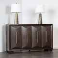 FM3399ES-SV Hinwitz espresso finish wood 60" wide server sideboard buffet cabinet