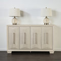 FM3399WH-SV Hinwitz white oak finish wood 60" wide server sideboard buffet cabinet