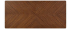 FM34000WN-T-7PC 7 pc Hepburne walnut finish wood mid-century modern dining table set gold capped legs