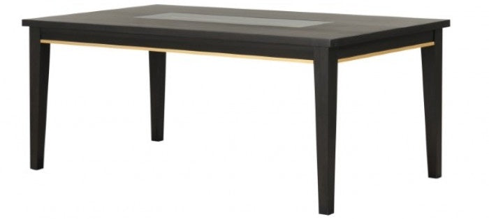 FM3401ES-7PC 7 pc Kenyada espresso finish wood contemporary geometric back design dining table set