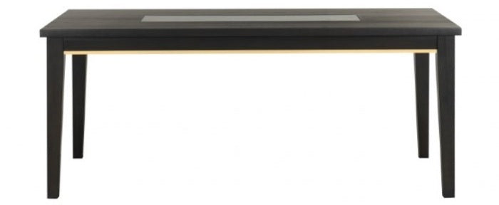 FM3401ES-7PC 7 pc Kenyada espresso finish wood contemporary geometric back design dining table set