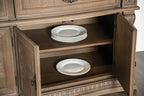FM3418AK-SV  Oakham weathered oak finish wood server sideboard buffet cabinet