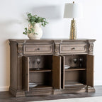 FM3418AK-SV  Oakham weathered oak finish wood server sideboard buffet cabinet